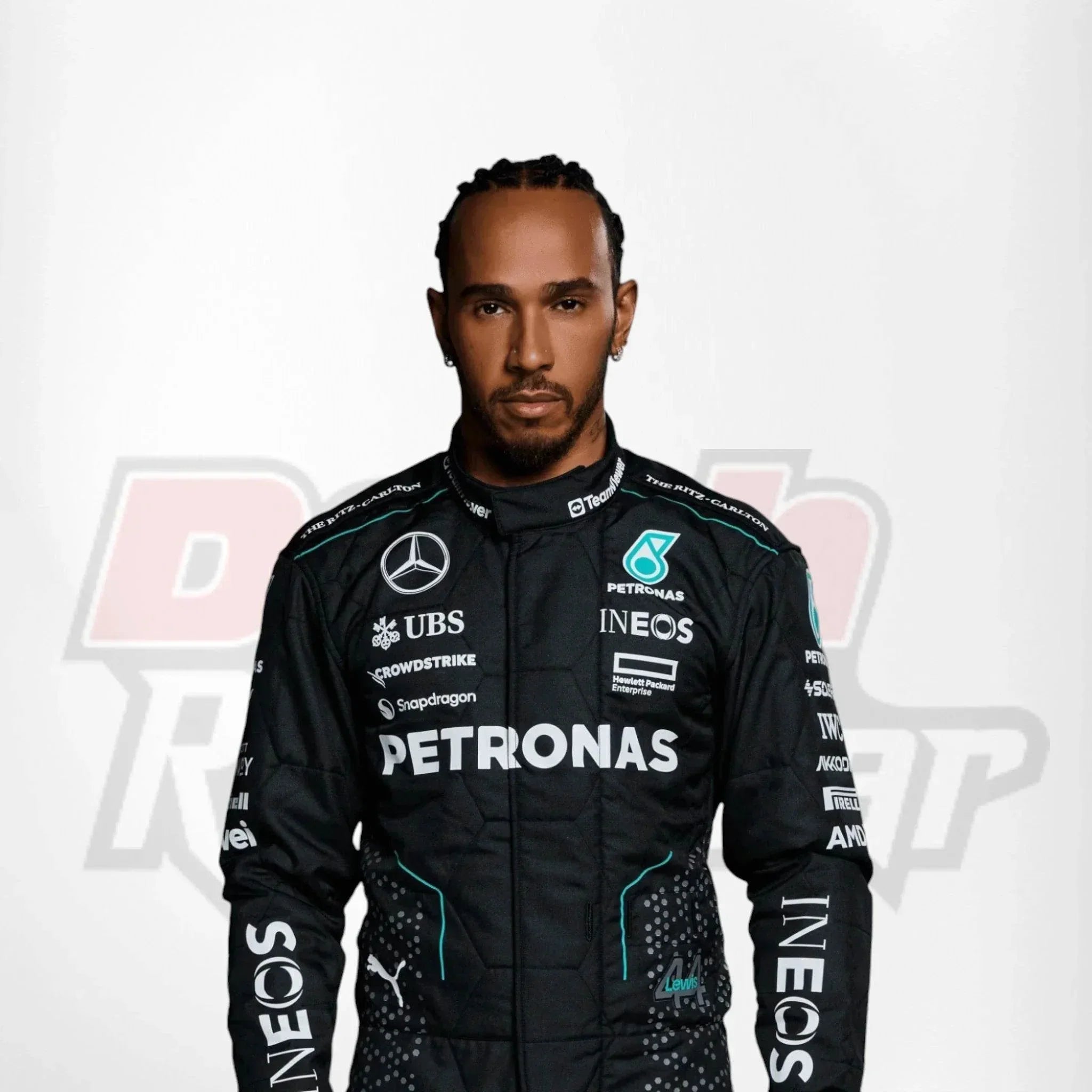 2024 Lewis Hamilton Mercedes AMG F1 Team Suit - 4X - Large / Euro 66