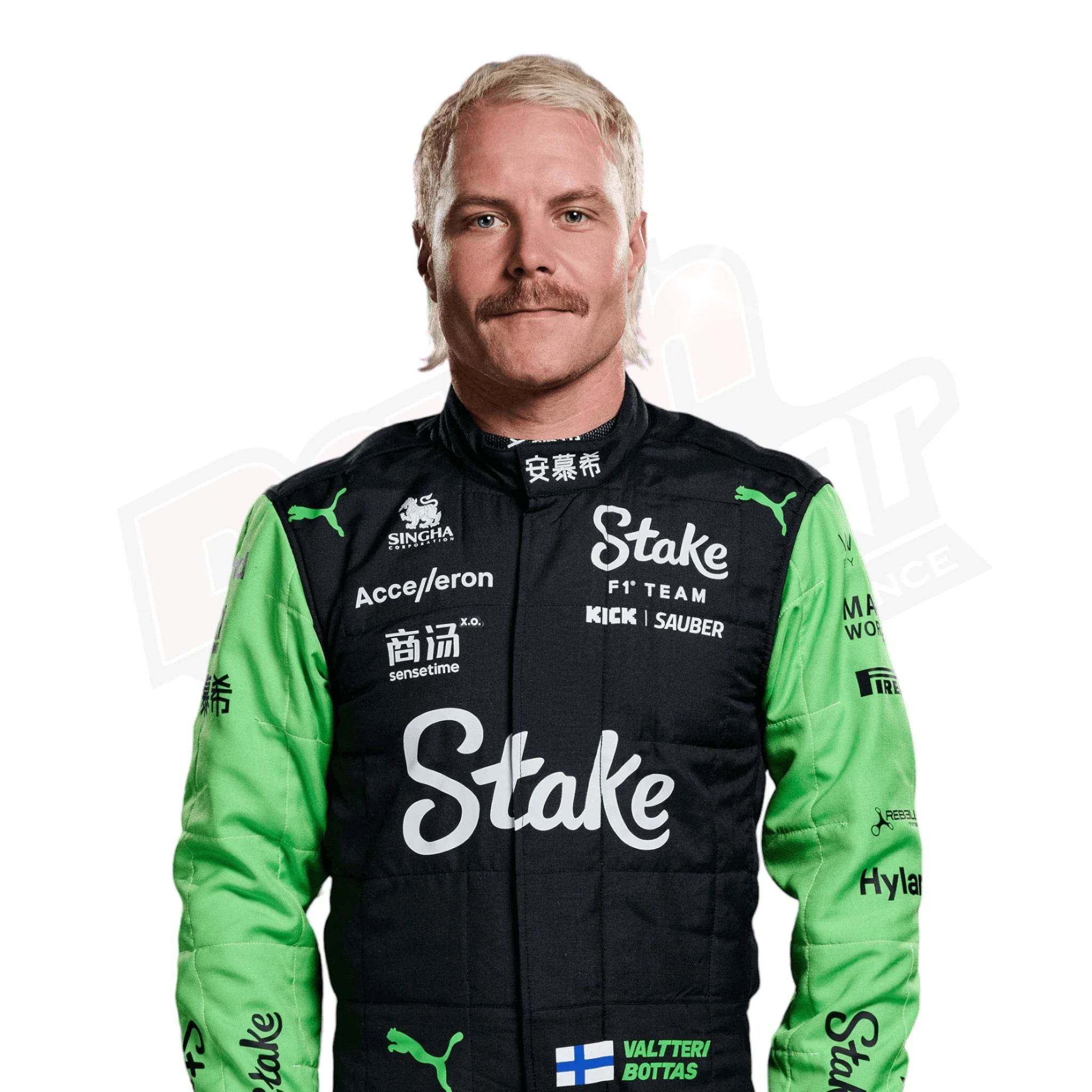 2024 Valtteri Bottas Zhou Guanyu Kick Sauber F1 Team Stake Race Suit - Dash Racegear Store