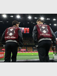 AC Milan x Off-White 2025 Varsity Jacket Varsity Jacket unisex detail view 4 | Dash Racegear — AC Milan x Off-White 2025 Varsity Jacket featuring bold club-streetwear fusion