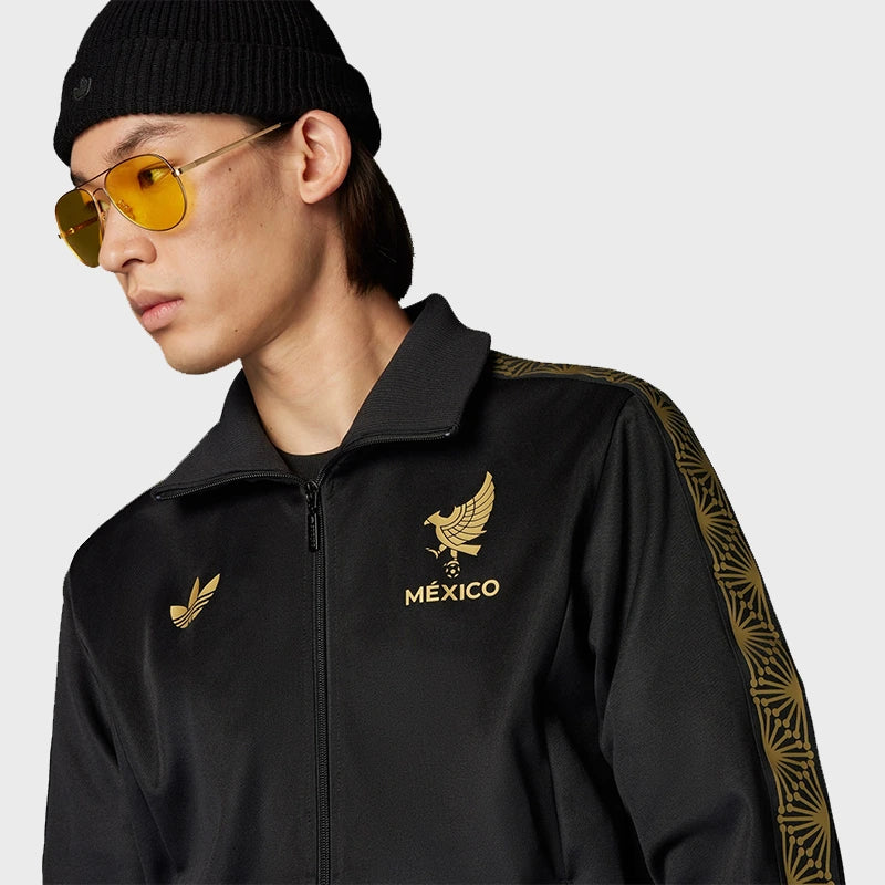 Adidas Mexico Gold Track Jacket Jacket unisex detail view 4 | Dash Racegear — Shine in the Adidas Mexico Gold Track Jacket