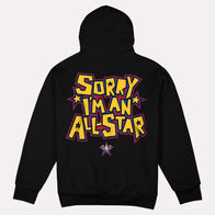 2025 All-Star Game Sorry I’m An All-Star Black Hoodie Hoodie unisex detail view 3 | Dash Racegear — limited edition black hoodie nba all-star 2025