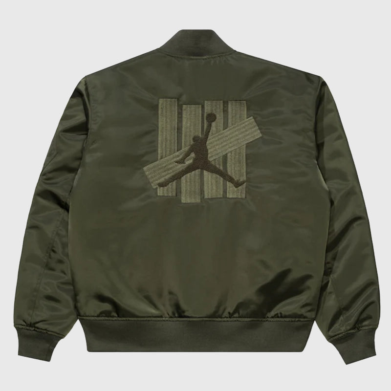 UNDEFEATED x Jordan Bomber Jacket Bomber Jacket unisex detail view 2 | Dash Racegear — Flight Meets Flex – Jordan x UNDEFEATED Bomber Drop