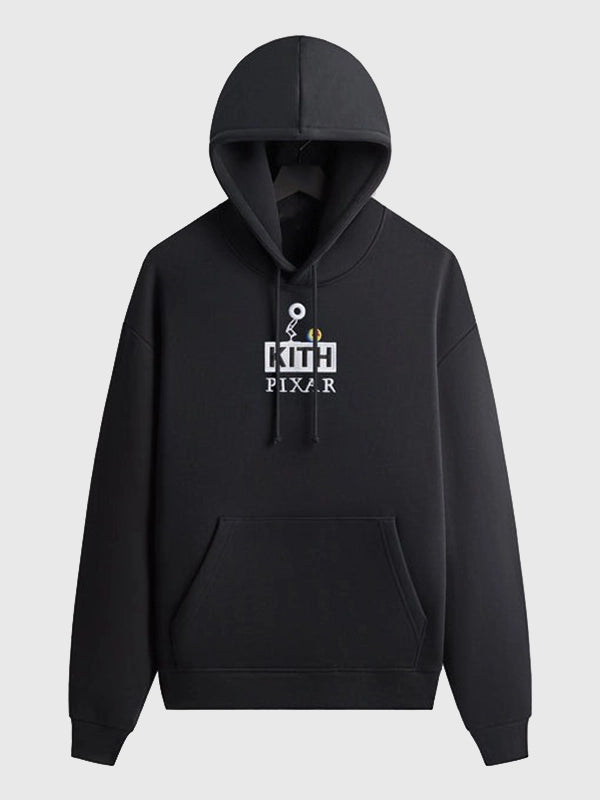 Disney x Kith for Pixar Classic Logo Nelson Hoodie Hoodie unisex front product view | Dash Racegear — Disney x Kith Pixar Nelson Hoodie, black, 2025 collection, perfect blend of comfort and fan style.