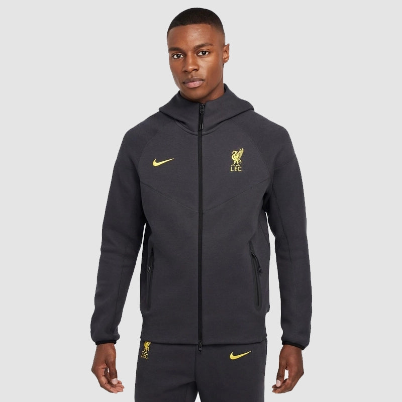 2025 LFC Nike Tech Fleece Hoodie Hoodie unisex front product view | Dash Racegear — This LFC Tech Fleece hoodie from Nike offers athletic edge with signature 2025 updates.