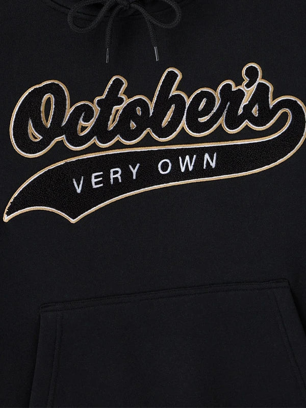 OVO X STARTER Team Script Hoodie Hoodie unisex detail view 3 | Dash Racegear — Street-ready OVO x STARTER Team Script pullover hoodie, black