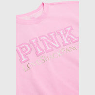 PINK x LoveShackFancy Crew Sweatshirt Sweatshirt unisex detail view 5 | Dash Racegear — Limited Release PINK x LoveShackFancy Crew Sweatshirt – Fashion Meets Comfort