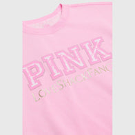 PINK x LoveShackFancy Crew Sweatshirt Sweatshirt unisex detail view 5 | Dash Racegear — Limited Release PINK x LoveShackFancy Crew Sweatshirt – Fashion Meets Comfort