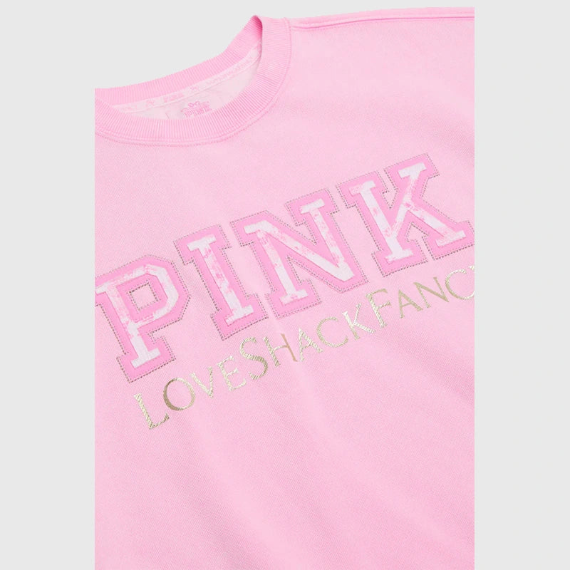 PINK x LoveShackFancy Crew Sweatshirt Sweatshirt unisex detail view 5 | Dash Racegear — Limited Release PINK x LoveShackFancy Crew Sweatshirt – Fashion Meets Comfort