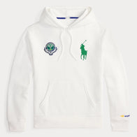 Ralph Lauren US Open 20th Anniversary Hoodie Hoodie unisex front product view | Dash Racegear — Polo Ralph Lauren hoodie in white created for the US Open anniversary lineup