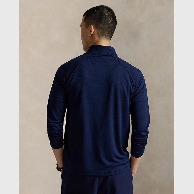 Ralph Lauren US Open Performance Sweatshirt Sweatshirt unisex detail view 6 | Dash Racegear — Polo Ralph Lauren half-zip fleece top in navy and white for the US Open.
