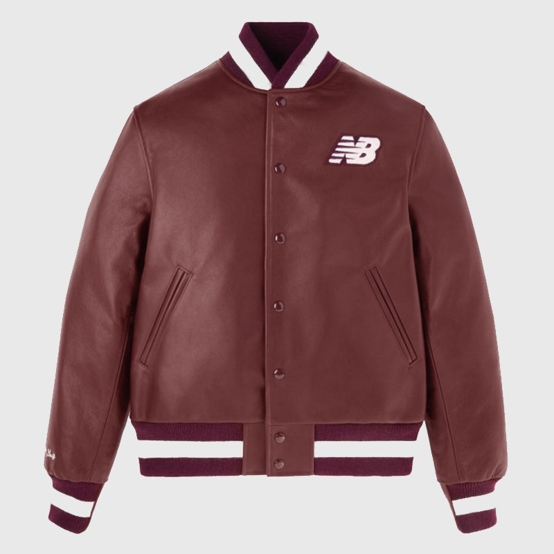 2025 US Open Coco Gauff New Balance Leather Jacket Leather Jacket unisex detail view 3 | Dash Racegear — Limited Coco Gauff US Open 2025 tennis fashion leather jacket