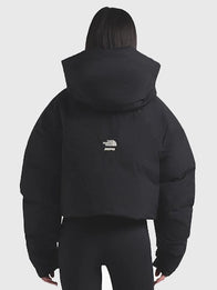 The North Face x Skims Insulated Shell Jacket Jacket unisex detail view 3 | Dash Racegear — The North Face x SKIMS Women’s 2025 Black Insulated Puffer Jacket in black with glossy finish, ideal for outdoor layering.