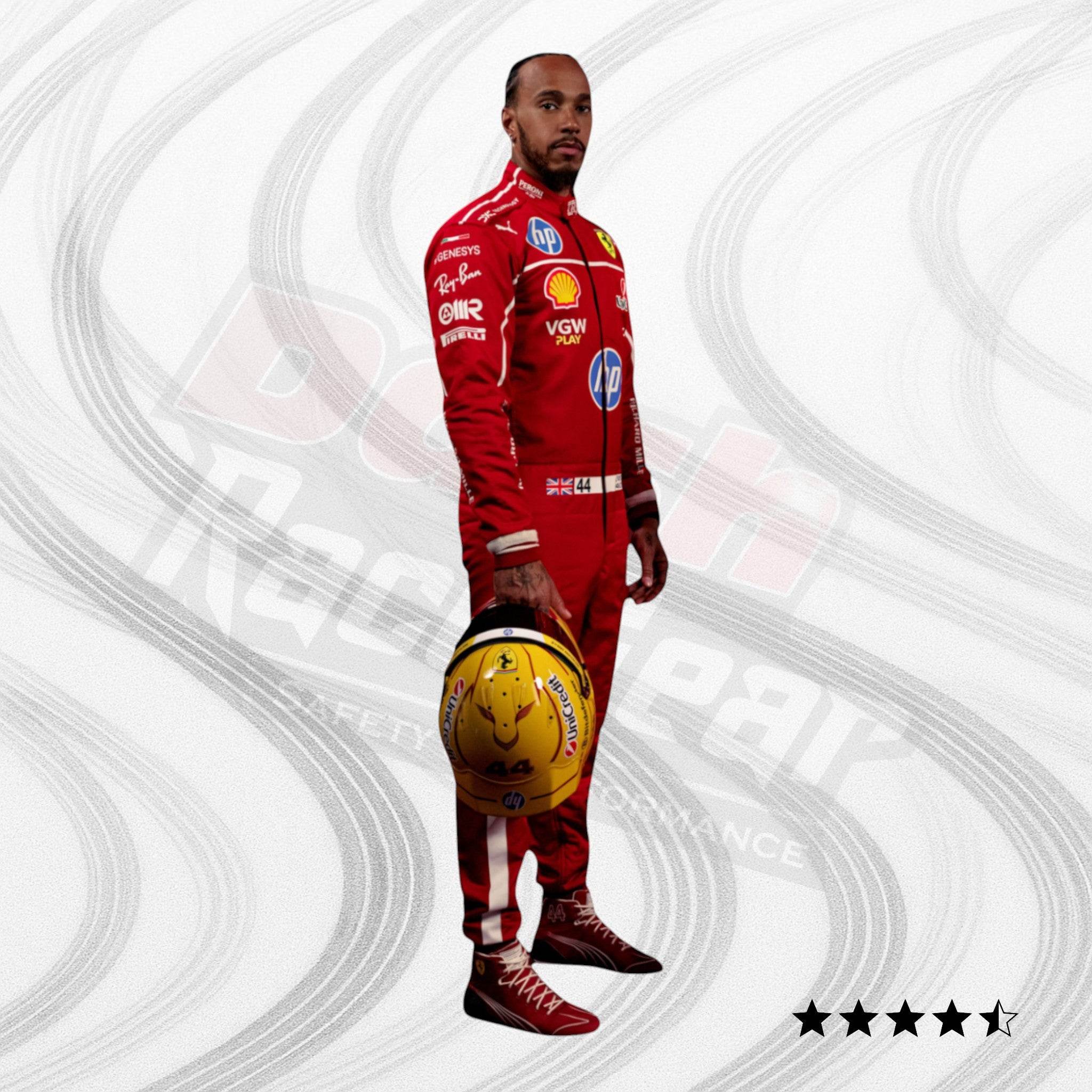 2025 Lewis Hamilton HP Race Suit Ferrari F1  Limited Edition F1 Merchandise