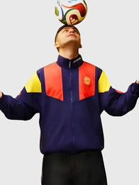 Adidas Backyard Legends 2026 Pedri Spain Jacket Jacket unisex front product view | Dash Racegear — Adidas Backyard Legends Pedri Spain 2026 jacket blends football culture with a sharp, minimal sportswear silhouette.