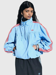 Adidas x ASOS Over The Head Track Jacket Jacket unisex detail view 2 | Dash Racegear — Blue Adidas x ASOS 2026 over-the-head half-zip track jacket crafted for lightweight comfort and versatile everyday fashion.
