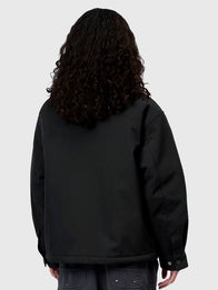 Carhartt WIP Quentin Black Jacket Jacket unisex detail view 3 | Dash Racegear — Carhartt WIP Quentin cotton jacket blending premium craftsmanship with modern everyday wearability and classic workwear appeal.