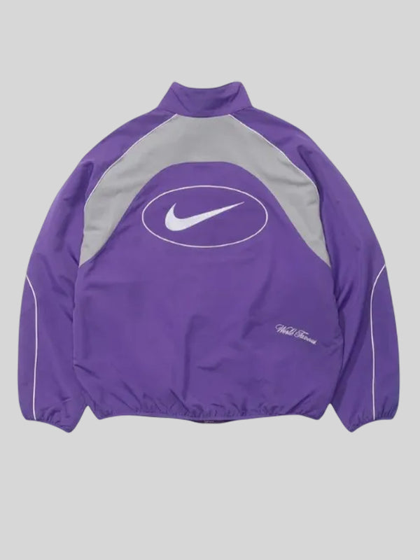 2026 Coachella Billie Eilish Jacket Jacket unisex detail view 5 | Dash Racegear — Billie Eilish One Less Lonely Girl purple jacket 2026, Coachella-inspired streetwear outerwear style.