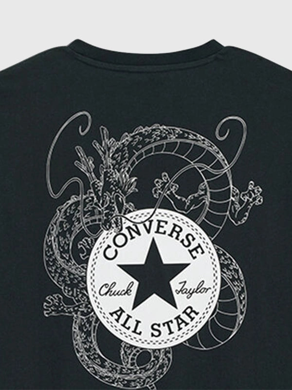Converse Dragon Ball Z T-Shirt Shirt unisex detail view 4 | Dash Racegear — Black Shenron Converse x Dragon Ball Z T-shirt designed for lightweight comfort and effortless streetwear appeal.