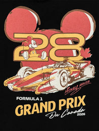 Formula 1 x Disney Canada GP 2026 Hoodie Hoodie unisex detail view 4 | Dash Racegear — Disney x F1 Canada GP 2026 pullover hoodie in black with smooth fabric feel and casual style.