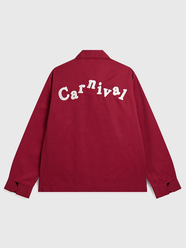 Carnival Golf x Disney Mickey Jacket Jacket unisex detail view 2 | Dash Racegear — Red Disney Mickey x Carnival Golf zip-up jacket featuring a comfortable unisex fit and timeless casual appeal.