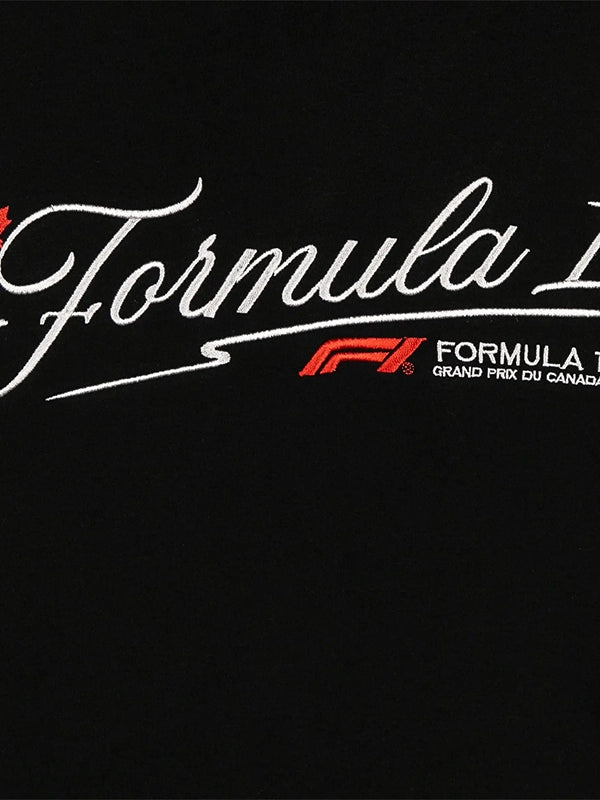 F1 Canada GP 2026 MTL Badge Hoodie Hoodie unisex detail view 3 | Dash Racegear — F1 Canada GP 2026 black hoodie with pullover design and comfortable fit for men and women.