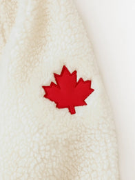 Province of Canada x Heated Rivalry Fleece Jacket Jacket unisex detail view 4 | Dash Racegear — Cozy cream sherpa fleece jacket with relaxed unisex fit and premium winter streetwear vibe