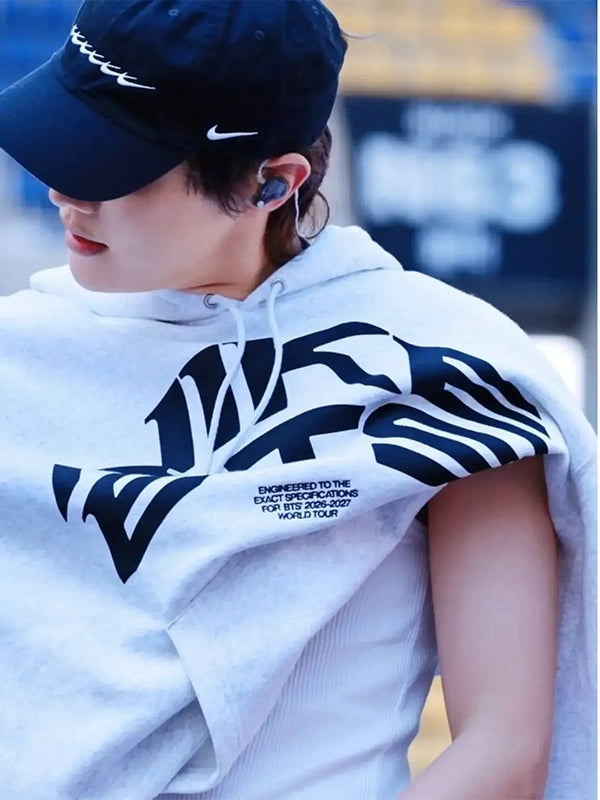 JHope Nike x BTS Hoodie Hoodie unisex detail view 2 | Dash Racegear — Newly Arrived 2026 JHope Nike x BTS Hoodie Grey