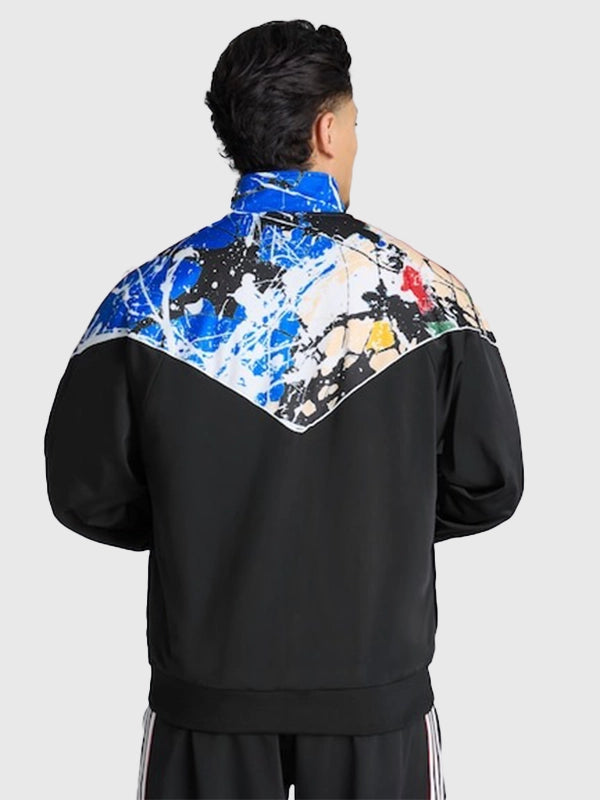 Manchester United x adidas Stone Roses Track Jacket Jacket unisex detail view 4 | Dash Racegear — 2026 Manchester United x Adidas Stone Roses Track Jacket in black, unisex style with sporty lines and fan appeal.
