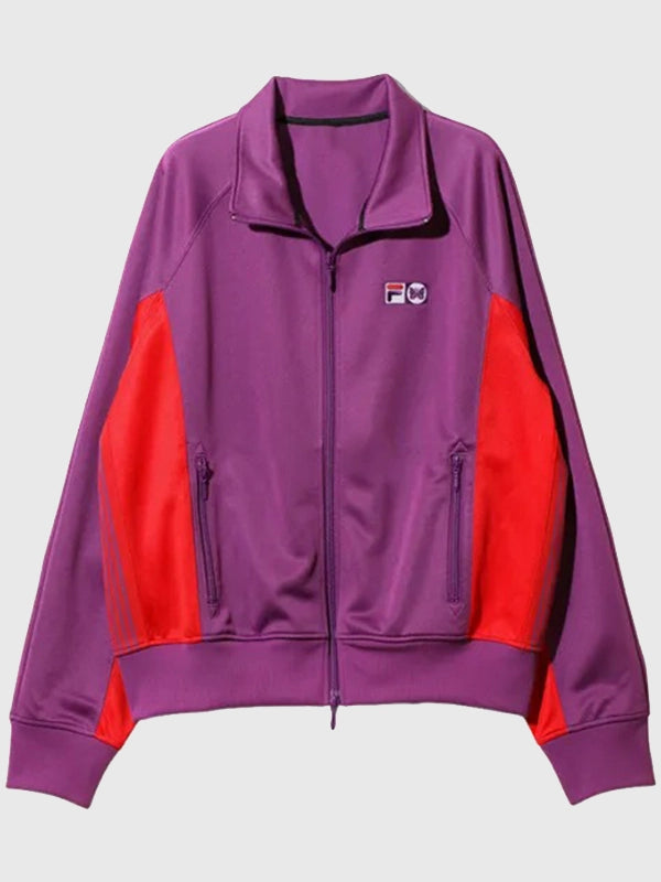 NEEDLES x FILA Track Jacket Jacket unisex front product view | Dash Racegear — 2026 Unisex Needles x Fila Zip-Up Fleece Track Jacket featuring premium comfort and modern streetwear-inspired everyday style.