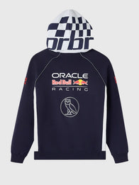OVO x Oracle Red Bull Racing 2026 Hoodie Hoodie unisex detail view 2 | Dash Racegear — Navy pullover hoodie featuring OVO x Oracle Red Bull Racing 2026 design and relaxed everyday fit.