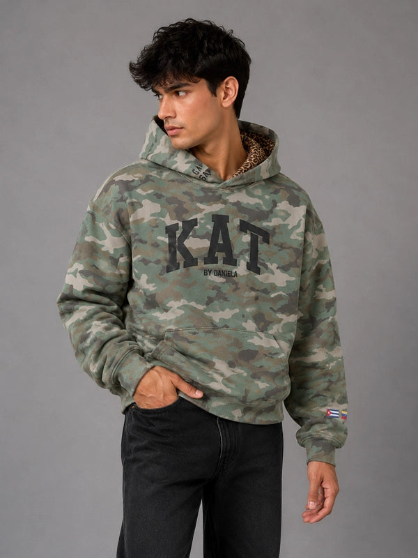 Gap x Katseye Daniela Hoodie Hoodie unisex detail view 5 | Dash Racegear — 2026 Daniela camouflage hoodie from Gap x Katseye featuring roomy dimensions, pouch pocket, and soft brushed lining