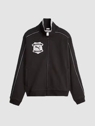 PUMA x SINCLAIR T7 Track Jacket Jacket unisex front product view | Dash Racegear — Unisex black T7 track jacket from PUMA x SINCLAIR 2026 featuring a sleek sporty design and modern streetwear appeal.