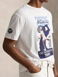 Polo Ralph Lauren x Wimbledon 2026 Graphic T-Shirt Shirt unisex detail view 2 | Dash Racegear — Polo Ralph Lauren white graphic T-shirt inspired by Wimbledon 2026 with a clean everyday look.