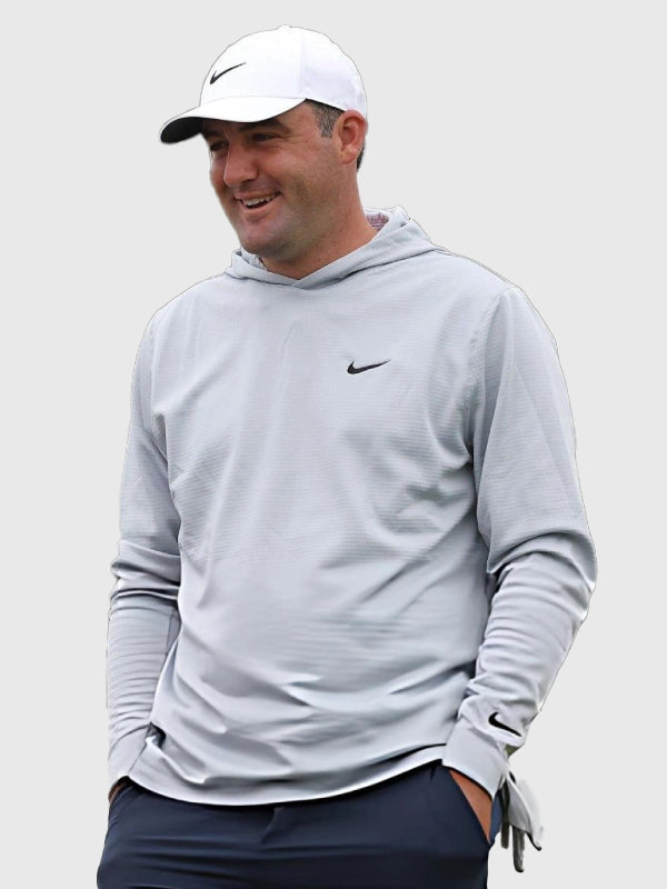 The CJ Cup Byron Nelson 2026 Scottie Scheffler Hoodie Hoodie unisex detail view 4 | Dash Racegear — Grey pullover hoodie inspired by golf tournament design with comfortable casual wear appeal.