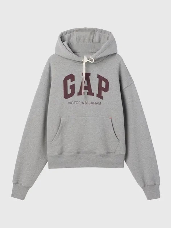 Gap x Victoria Beckham Hoodie Hoodie unisex detail view 5 | Dash Racegear — Gap x Victoria Beckham grey hoodie 2026, French terry pullover for clean minimalist everyday style.
