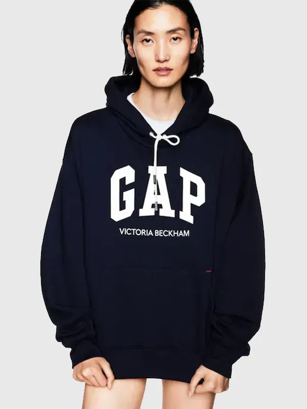 Gap x Victoria Beckham Hoodie Hoodie unisex detail view 6 | Dash Racegear — Gap x Victoria Beckham navy hoodie 2026, French terry pullover for minimalist everyday fashion.
