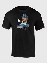 World Series Champions Dodgers x Ice Cube T-Shirt Shirt unisex detail view 2 | Dash Racegear — A stylish black tee celebrating the Dodgers x Ice Cube World Series Champions theme, designed with a clean modern unisex fit.