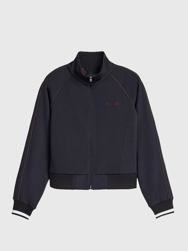 Adidas x Wales Bonner x Y-3 Black Track Jacket Jacket unisex front product view | Dash Racegear — Black track jacket from Y-3 x Adidas x Wales Bonner 2026 designed with a refined unisex fit and a clean modern streetwear aesthetic.
