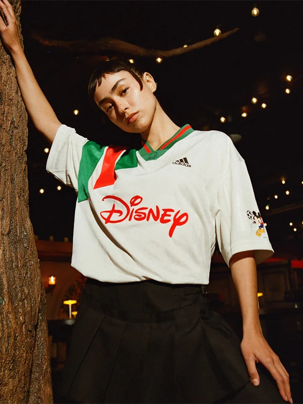 Brain Dead x Disney x Adidas Jacquard Soccer Jersey Jersey unisex detail view 3 | Dash Racegear — Women’s Adidas x Brain Dead x Disney 2026 soccer jersey, designed with a white jacquard finish and creative streetwear aesthetic.