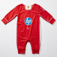 Ferrari Inspired Longsleeve Jumpsuit - New Season 2026 back view baby onesie by Dash Racegear