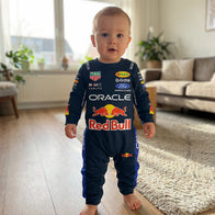 Red Bull Longsleeve Onesie Jumpsuit - 2026 New Season lifestyle view for baby sports fans
