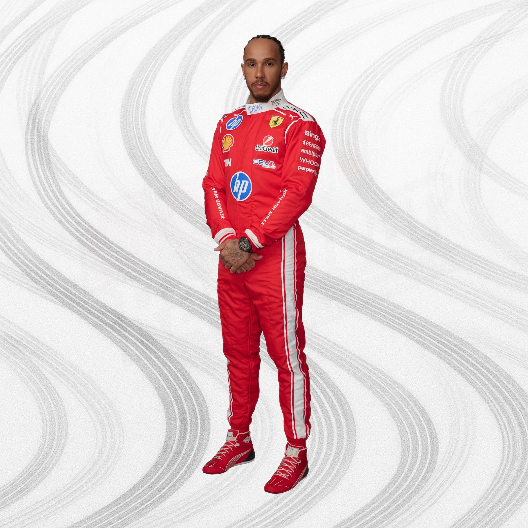Lewis Hamilton 2026 F1 Race Suit Replica – Scuderia Ferrari