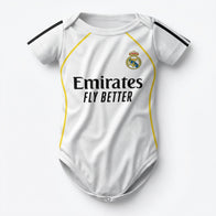 25/26 Real Madrid Baby Bodysuit front view baby onesie by Dash Racegear