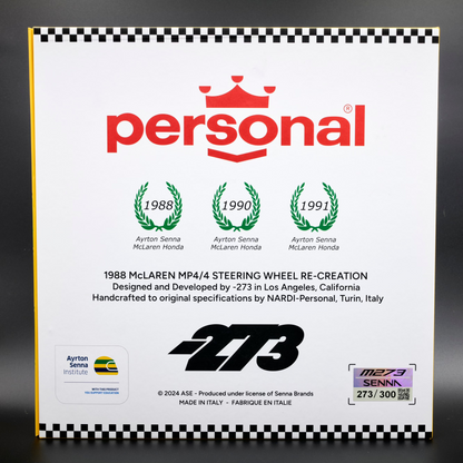 -273 x AYRTON SENNA - Nardi-Personal MP4/4 Steering Wheel - Steering Wheel | DASH RACEGEAR