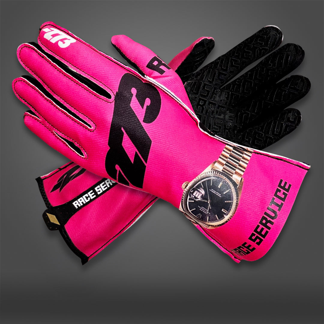 -273 x RACE SERVICE HOT PINK Asymmetric - Glove | DASH RACEGEAR