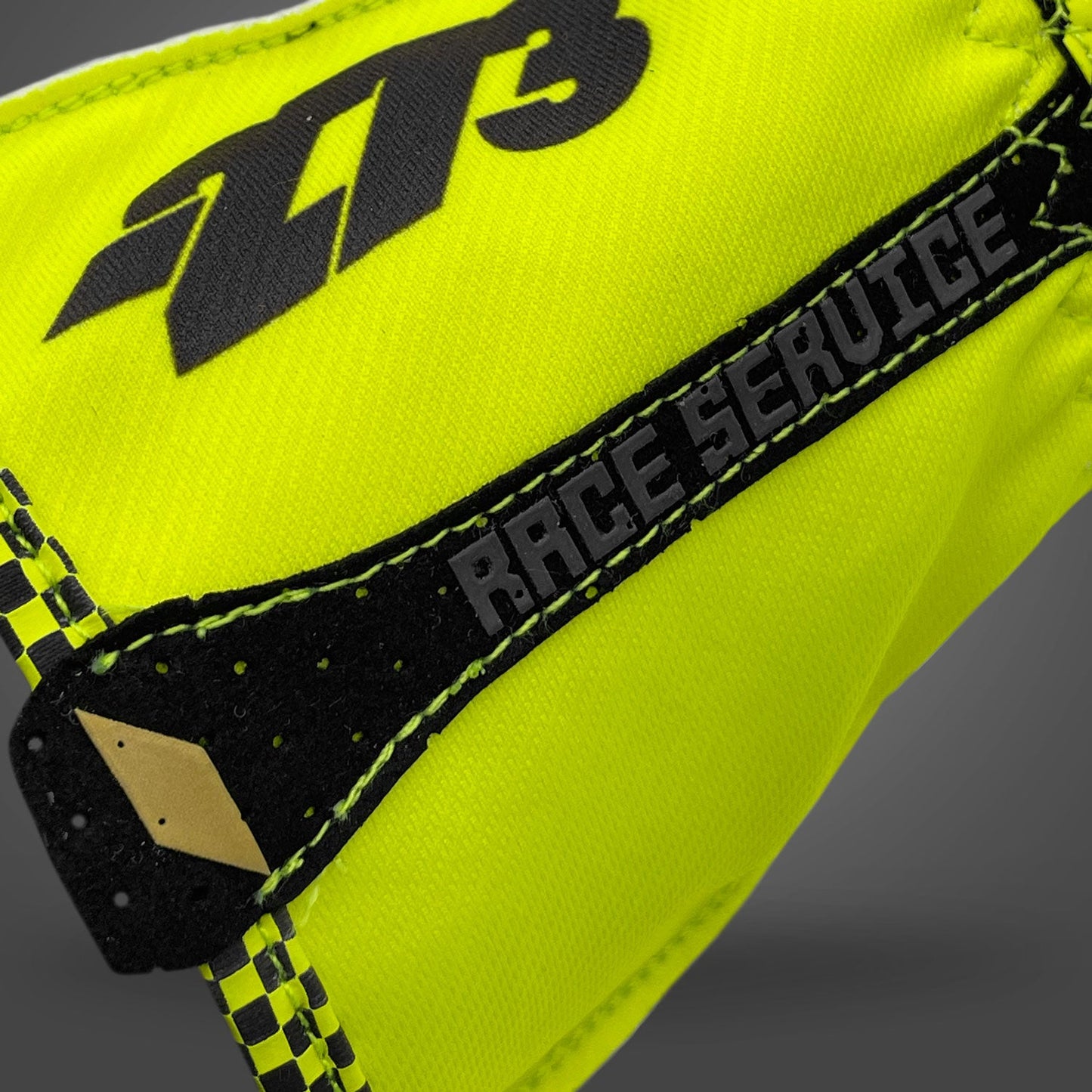 -273 x RACE SERVICE FLUO YELLOW Asymmetric - Glove | DASH RACEGEAR