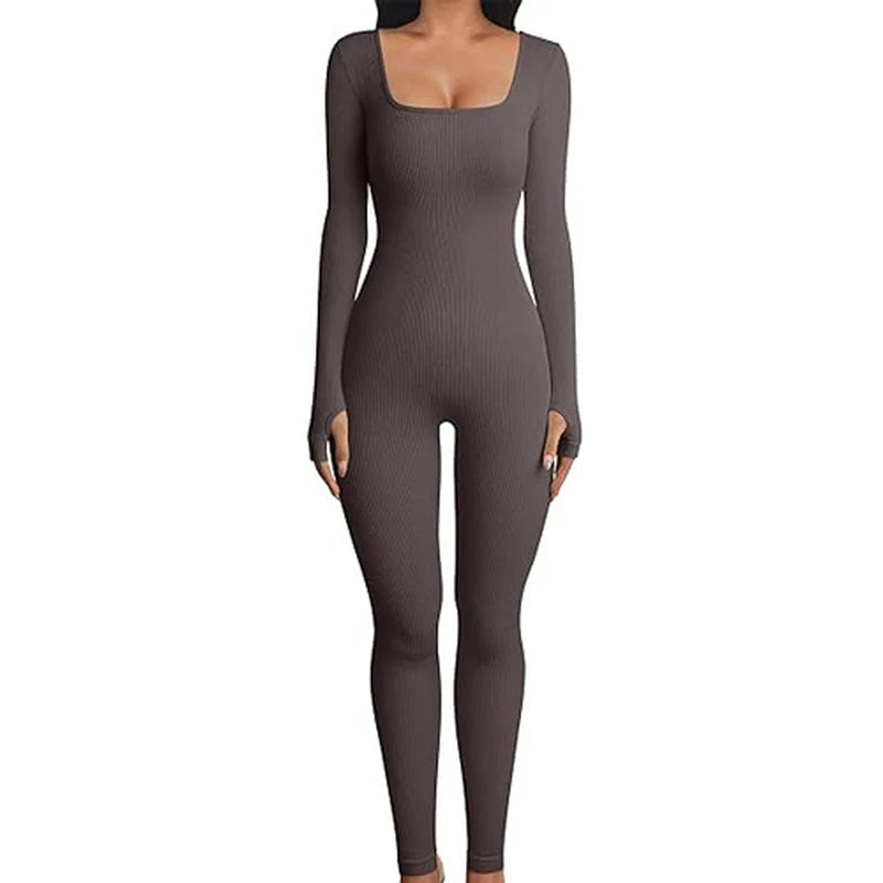 Women's Seamless Long-Sleeve Yoga Jumpsuit F1 Merchandise