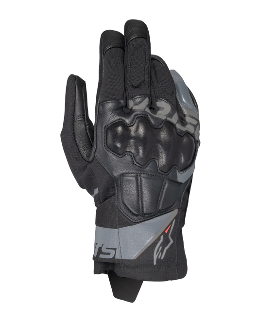 Alpinestars Corozal V3 Drystar® Gloves, Adventure Motorcycle Gloves, Black with Gray Accents, Hard Knuckle Protection, Mixed Textile and Leather Construction, Waterproof Drystar® Technology