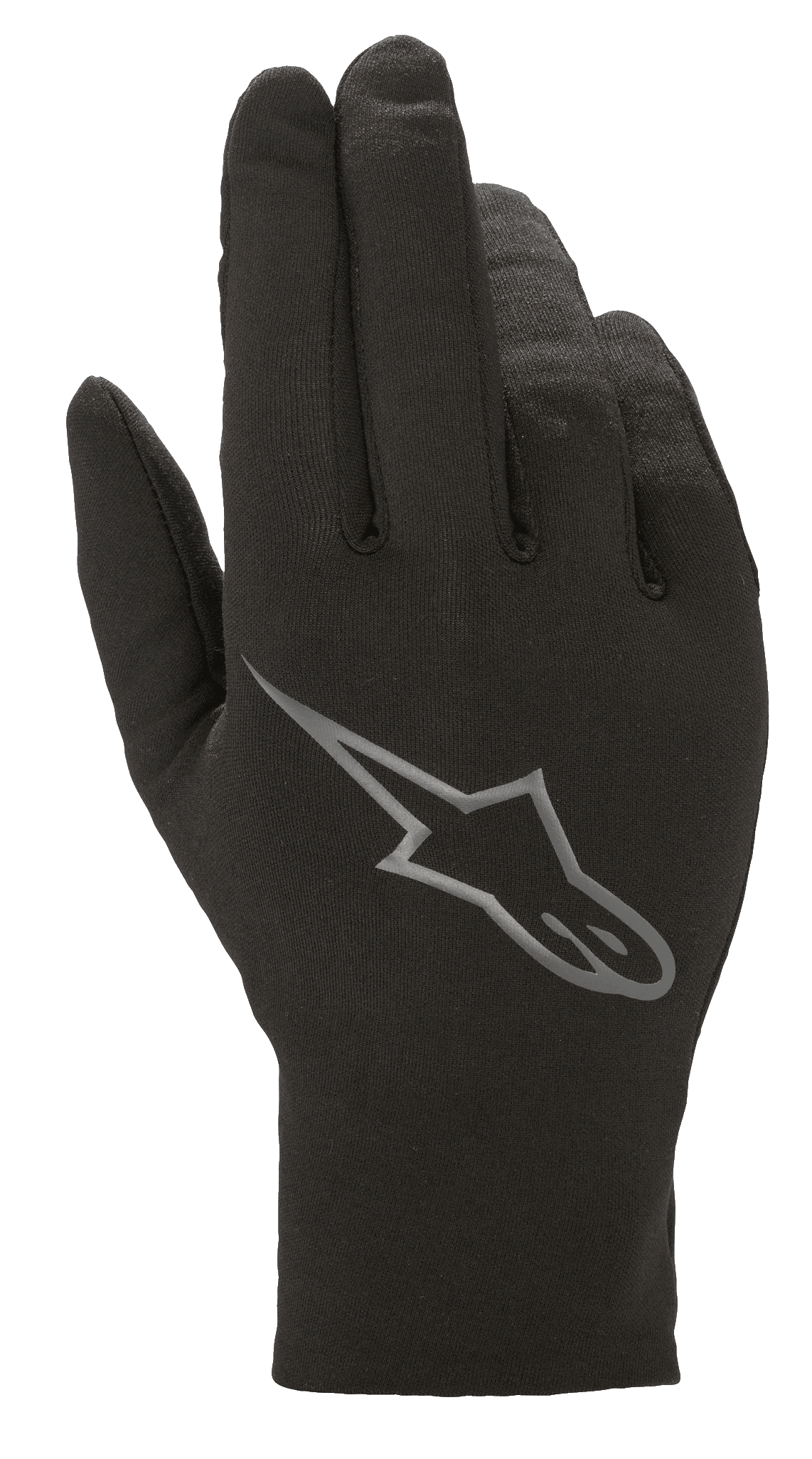 Alpinestars Range 2 In One GORE-TEX Inner Glove, removable thermal fleece liner, black with grey Astars logo on the backhand, multi-season motorcycle glove accessory