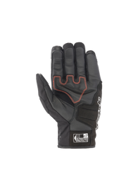 Alpinestars SMX Z Drystar Gloves, waterproof black motorcycle sport gloves with red palm stitching and goat leather.